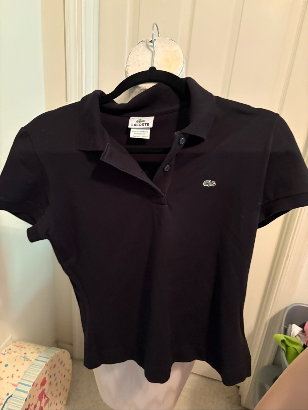 Lacoste Women's noir new Polo Shirt size 44 $135